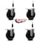 Service Caster 5'' Soft Rubber Swivel 7/8'' Expanding Stem Caster Set Total Lock Brake, 4PK SCC-EXTTL20S514-SRS-78-4 - alternate 3